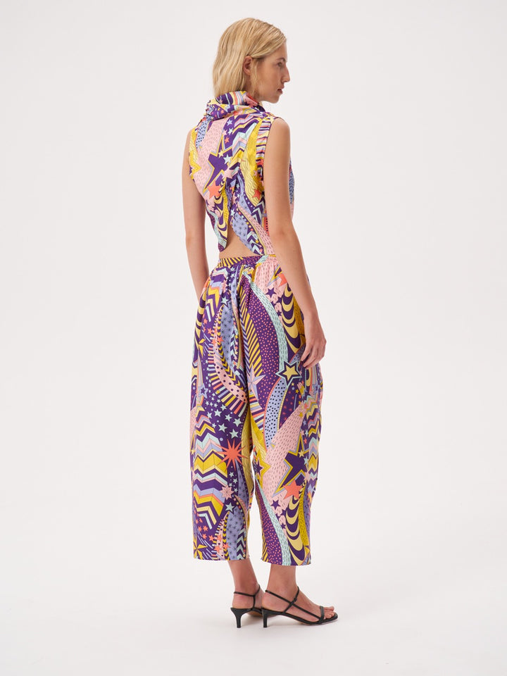 Широкие брюки с принтом из шелка Liberty