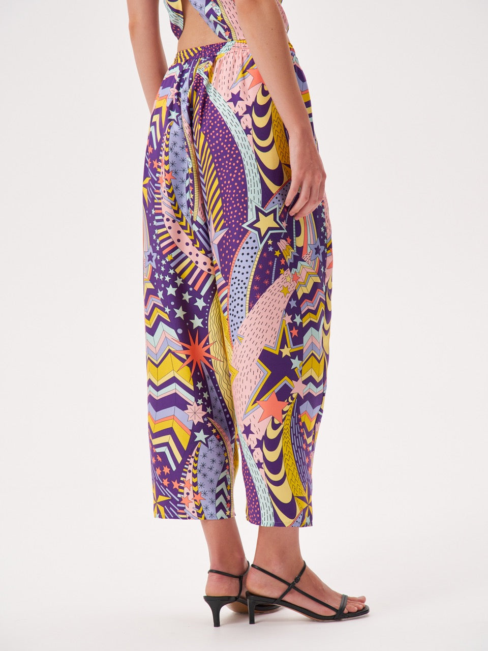 Широкие брюки с принтом из шелка Liberty