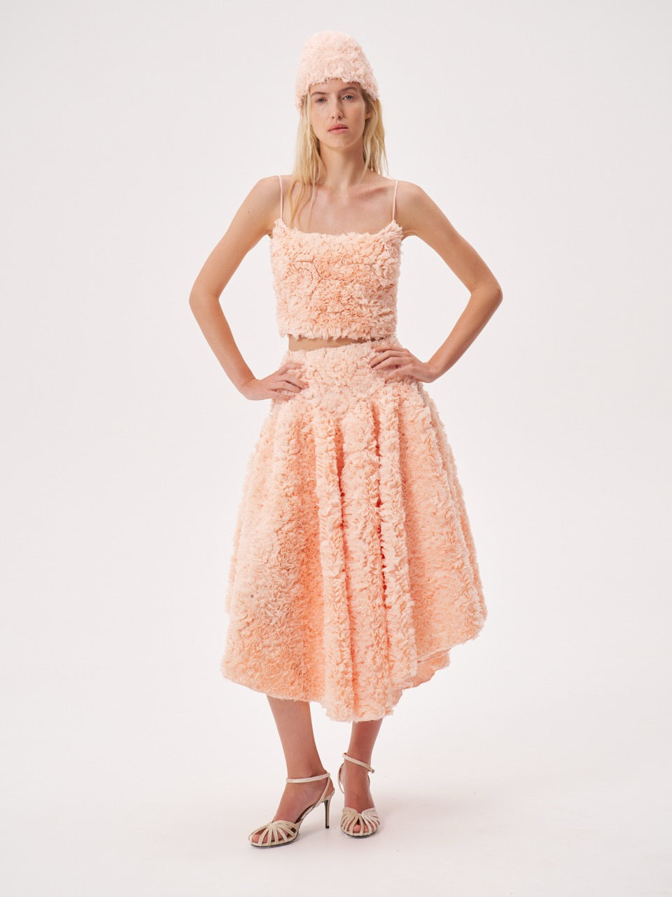 Юбка миди из фактурной ткани