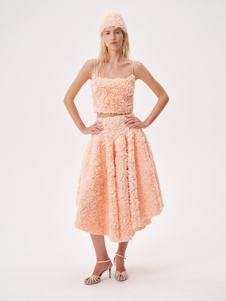 Юбка миди из фактурной ткани