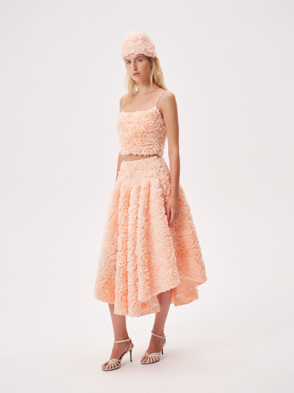 Юбка миди из фактурной ткани