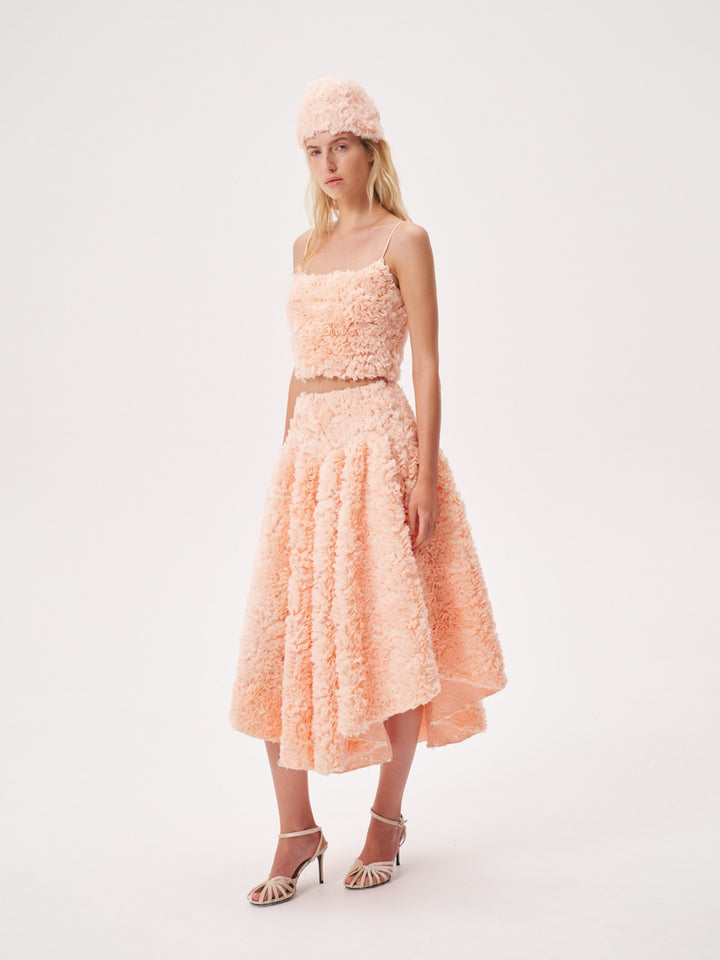 Юбка миди из фактурной ткани