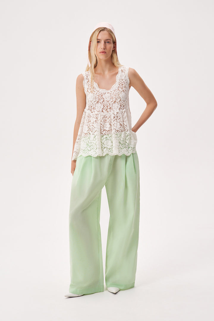 Объемные брюки из хлопка