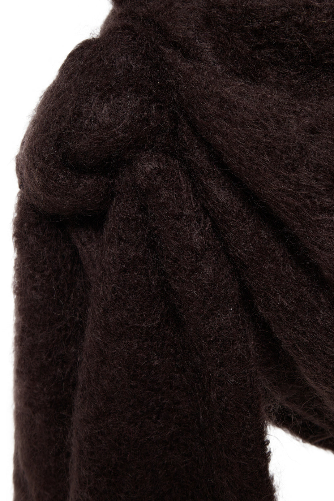 Платье-мини из мохера с драпировкой и декоративным узлом