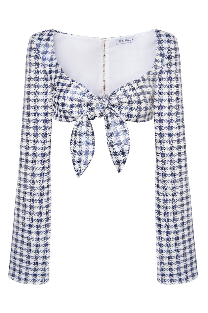 Топ из ткани с пайетками