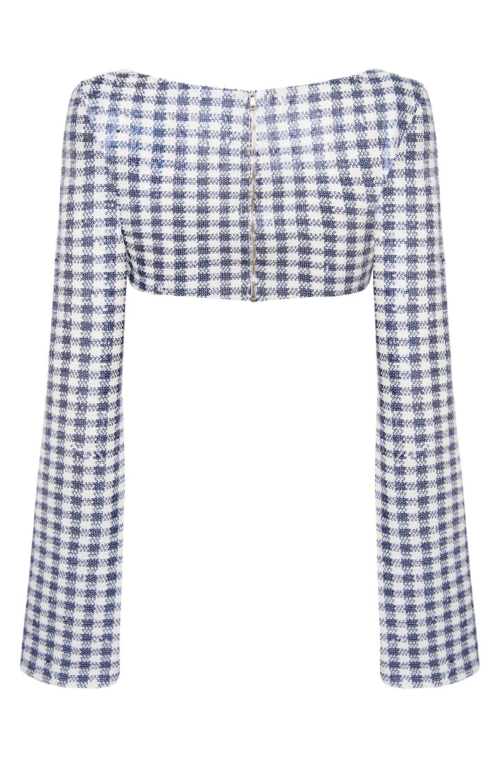 Топ из ткани с пайетками