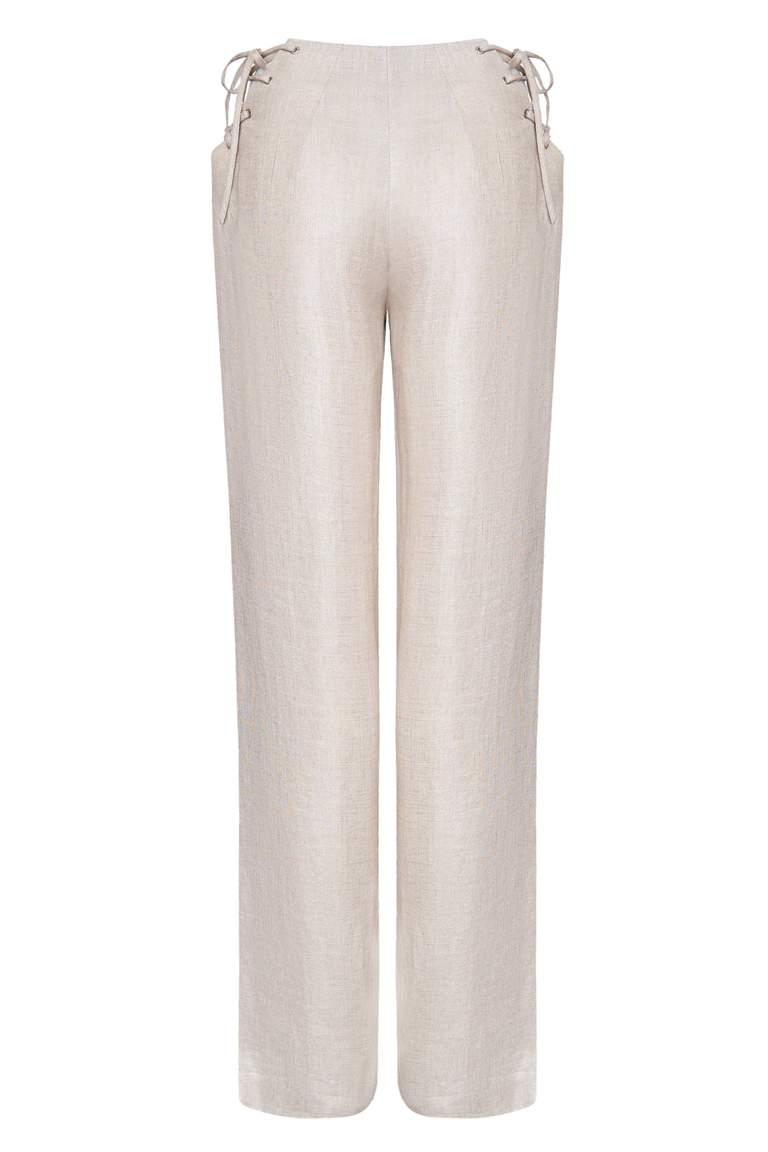 Брюки из льна на завязках