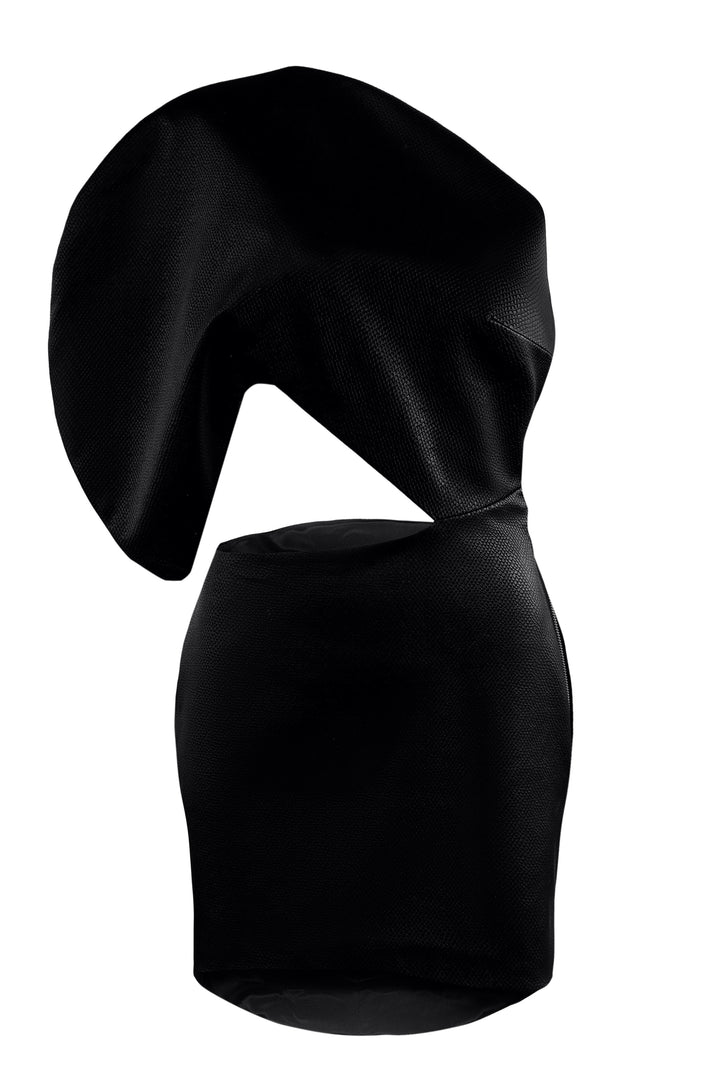 Платье из искуственной кожи