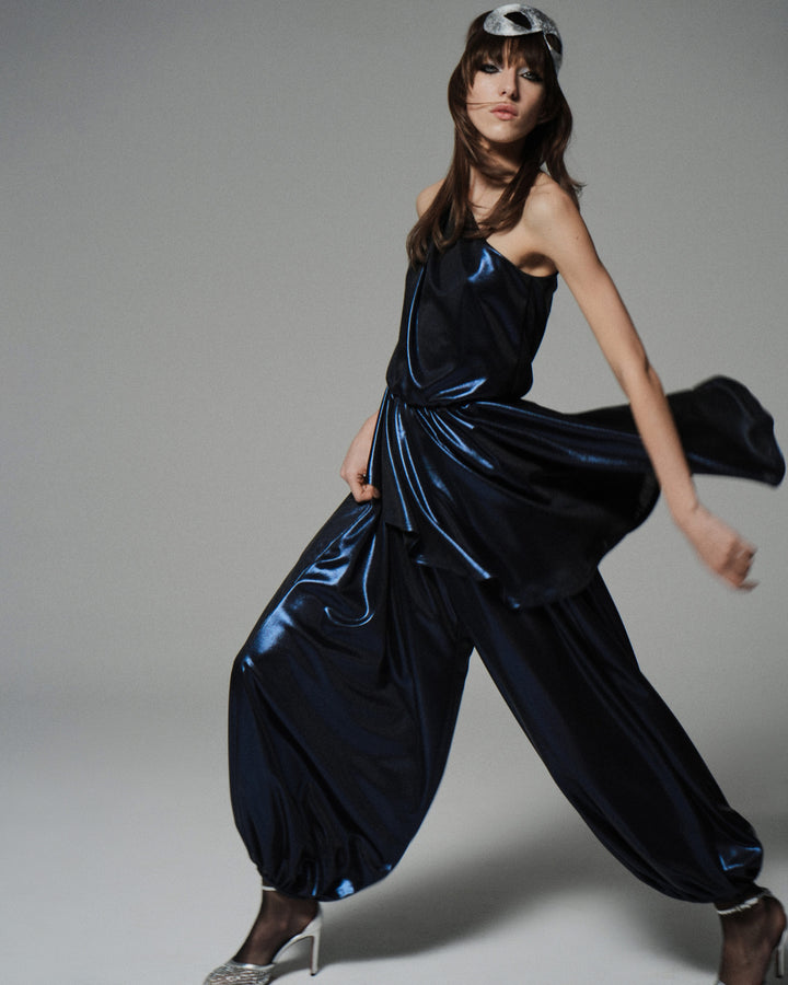 Шаровары из трикотажа с металлизированным покрытием