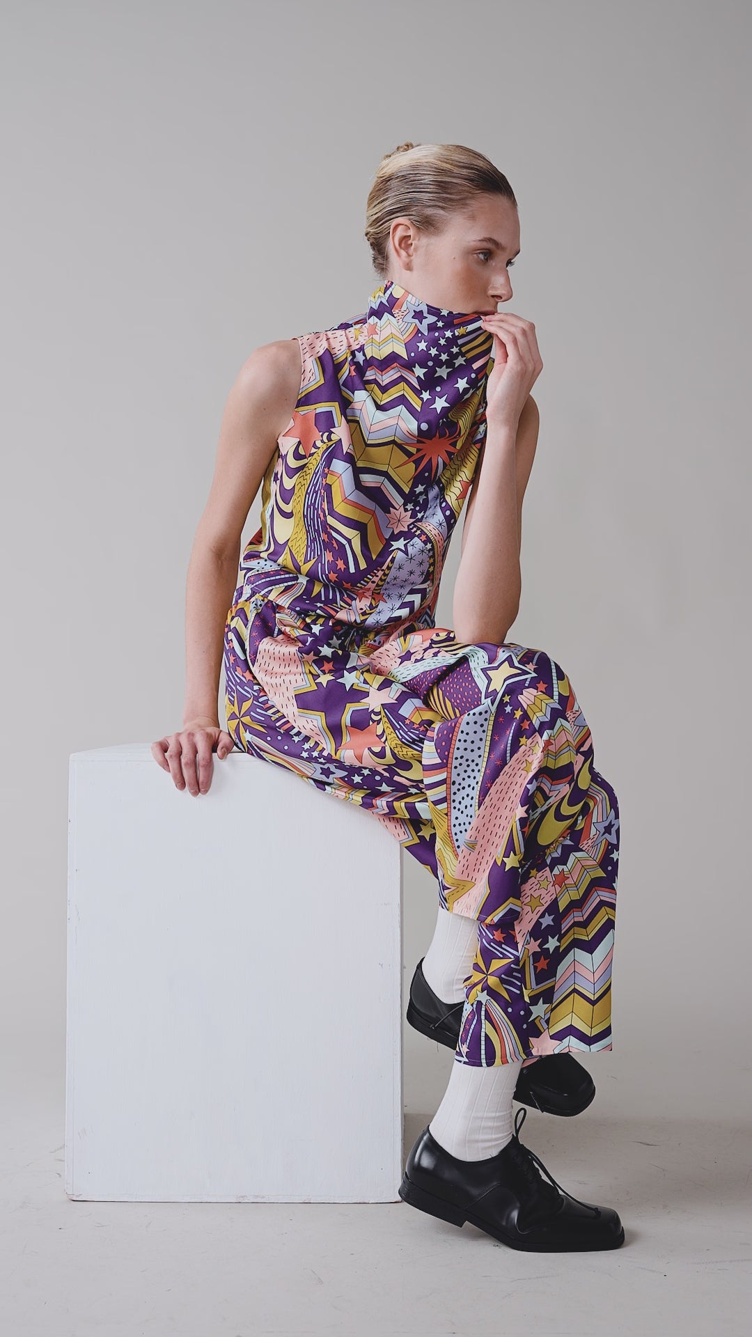 Широкие брюки с принтом из шелка Liberty