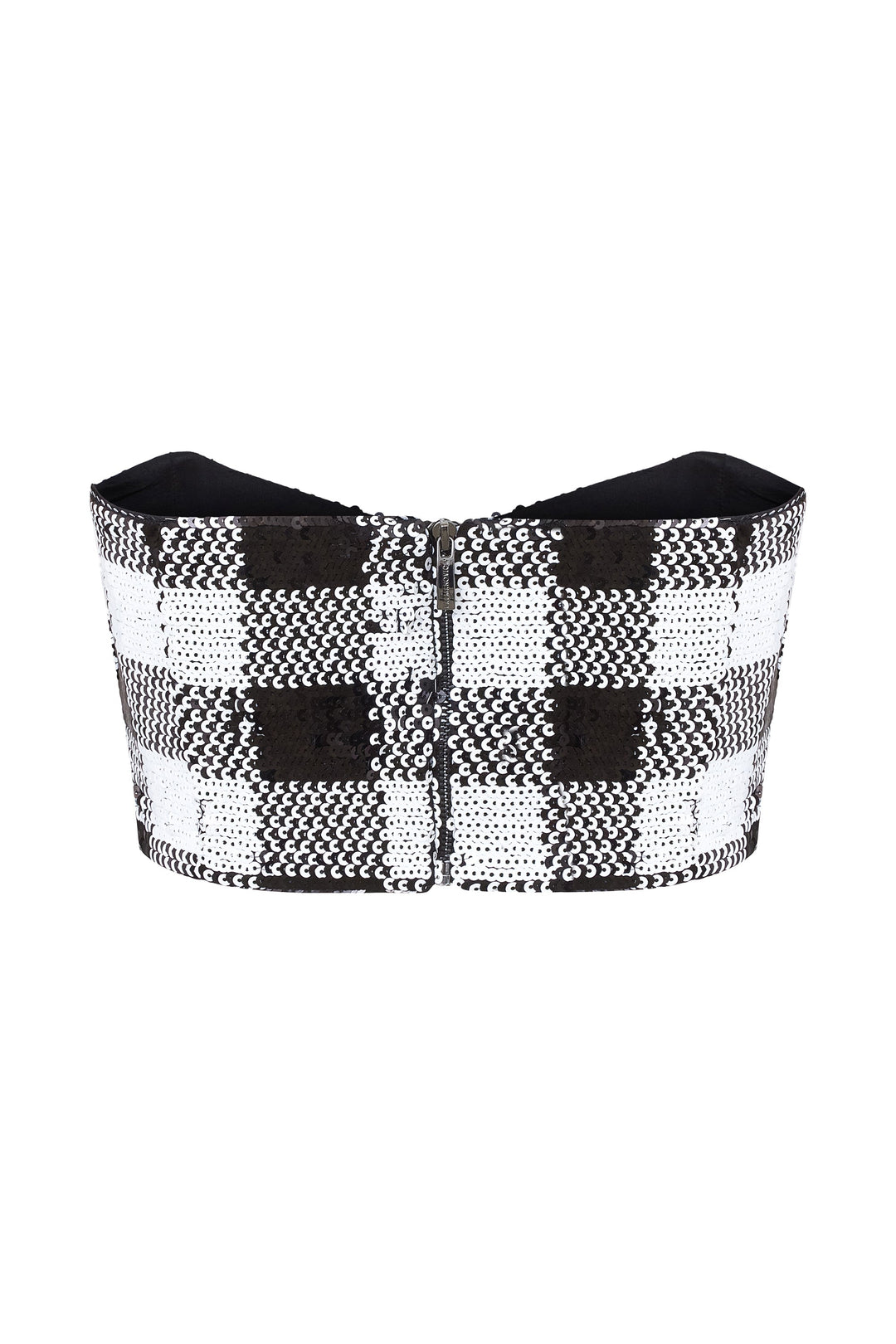 Топ-бюстье из ткани, расшитой пайетками