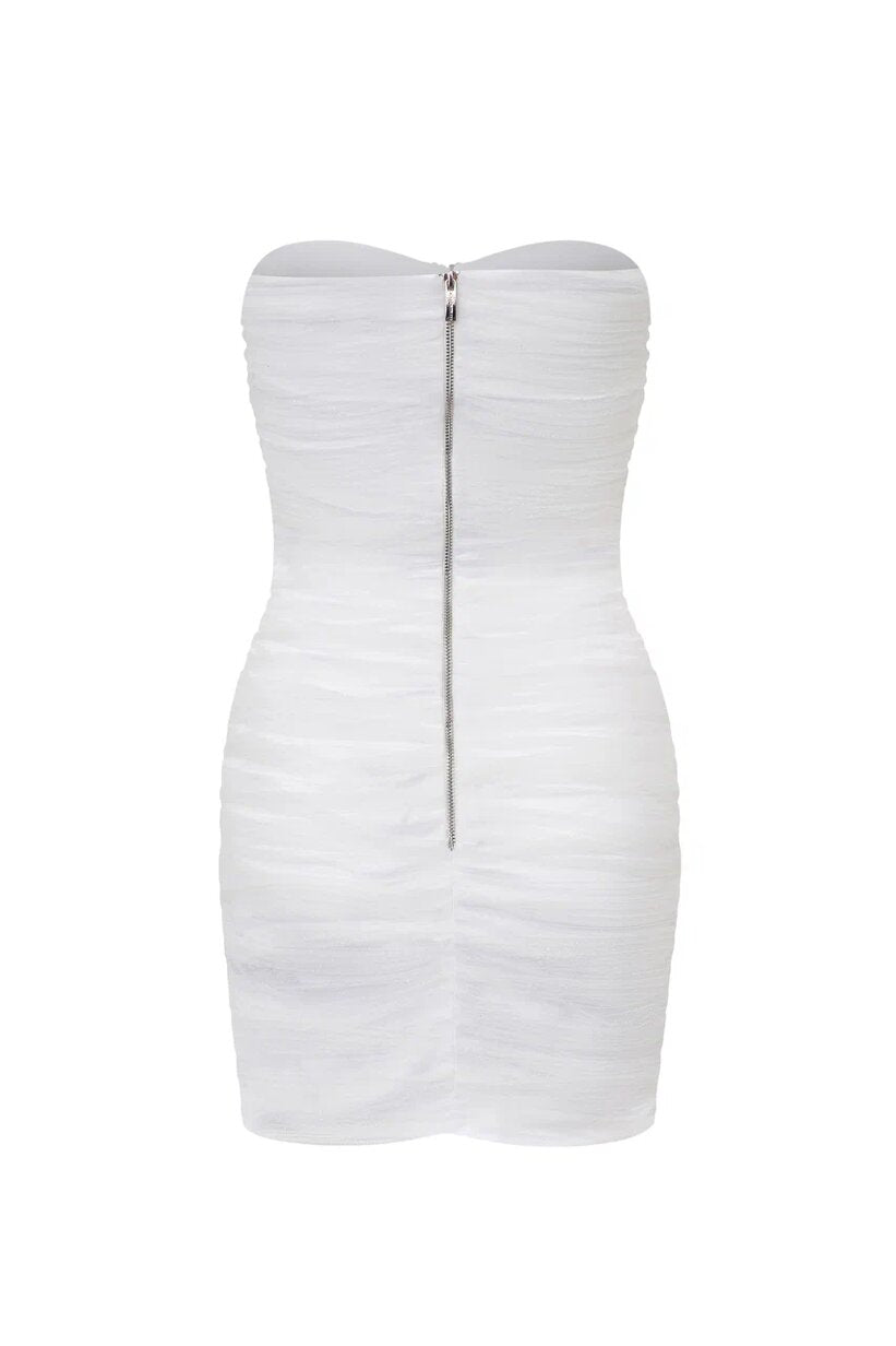 Платье бюстье с декоративной пряжкой