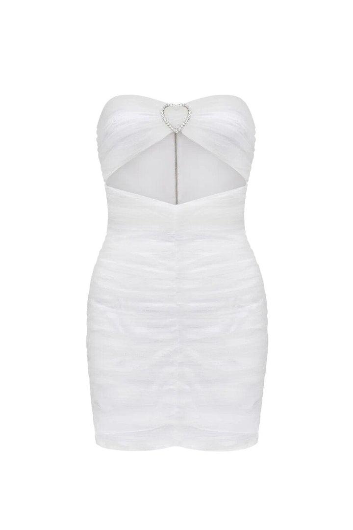 Платье бюстье с декоративной пряжкой